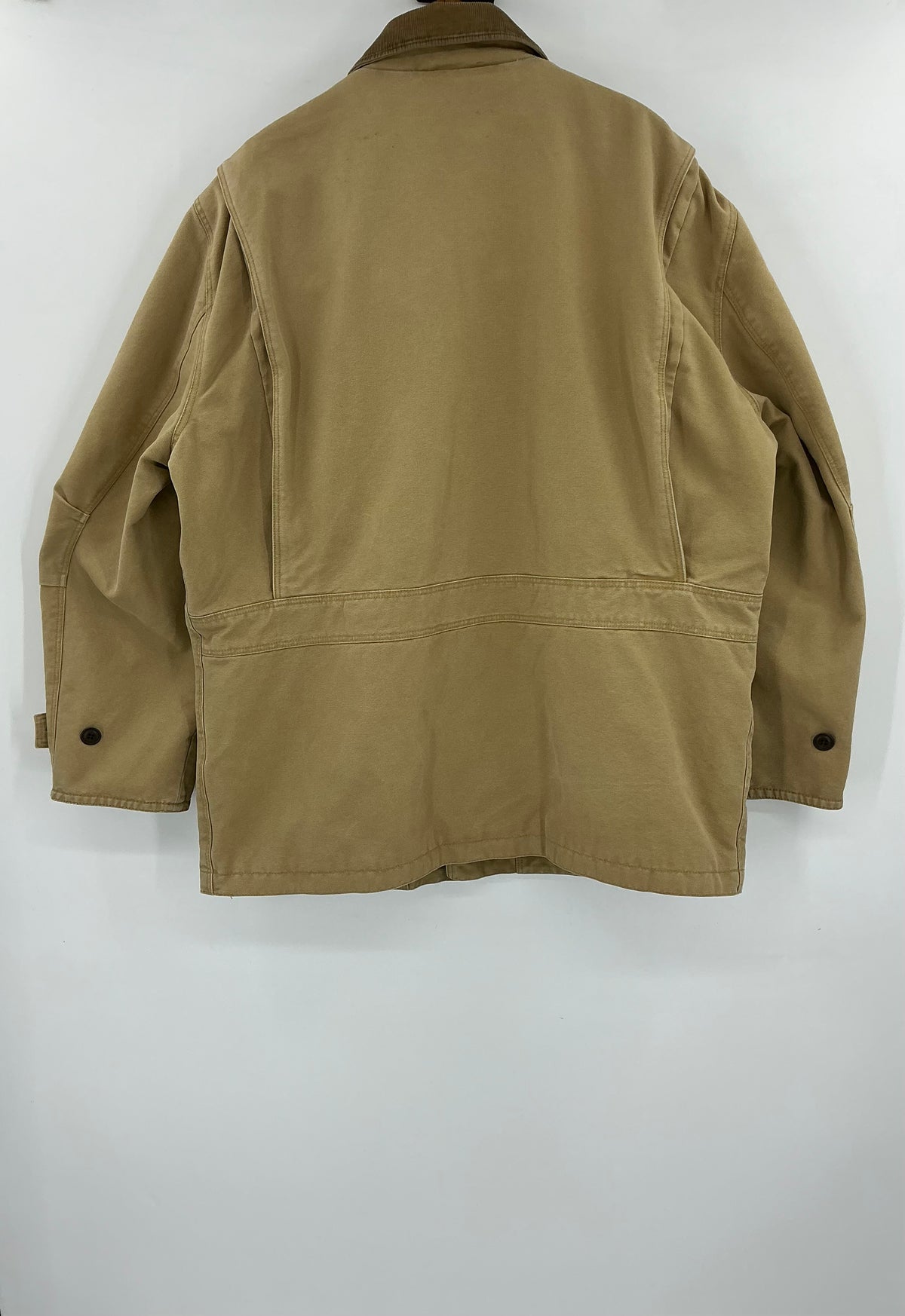 Vintage J.Crew Canvas Plaid-Lined Barn Jacket with Corduroy Collar XL