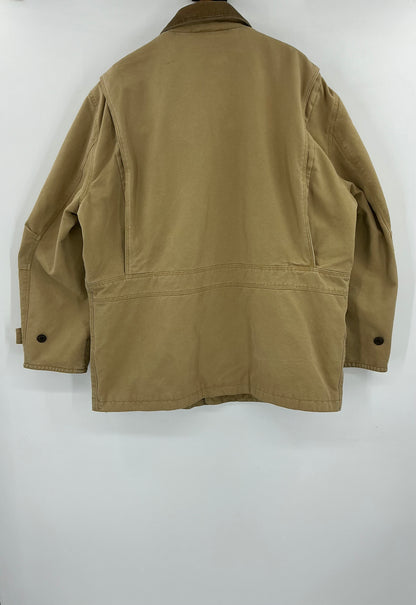 Vintage J.Crew Canvas Plaid-Lined Barn Jacket with Corduroy Collar XL