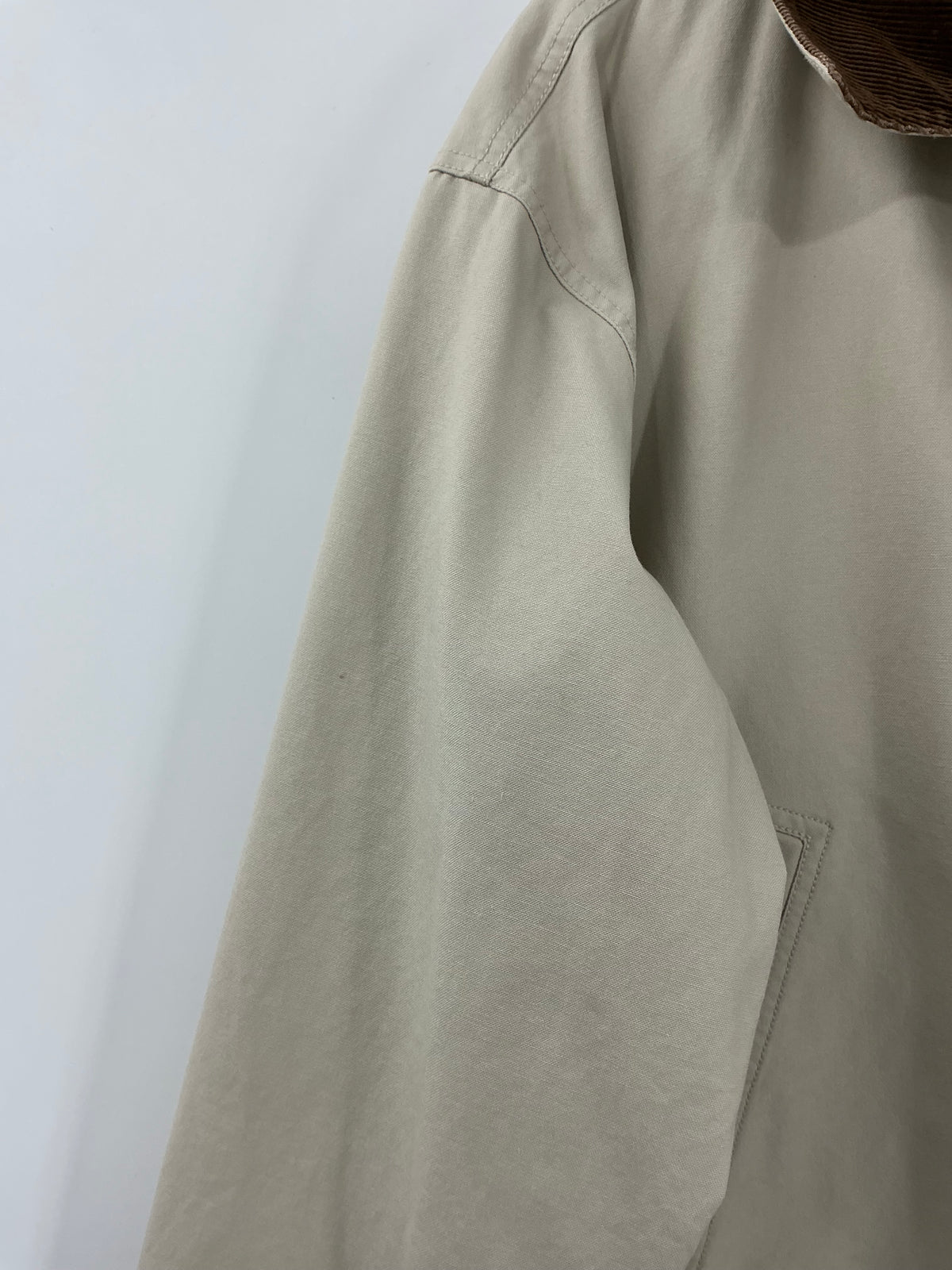 Vintage L.L. Bean Original Field Coat Barn Jacket Corduroy Collar Size Large