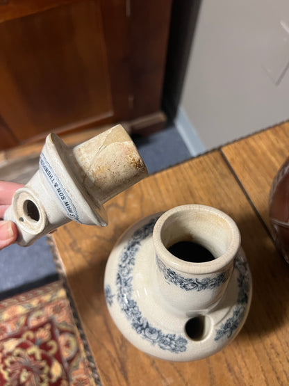 Maw's Double-Valved Earthenware Inhaler with Mouthpiece