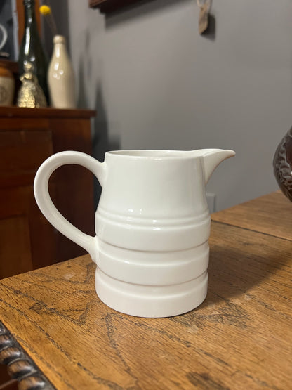 Price & Kensington White Ironstone Banded Dairy Jug