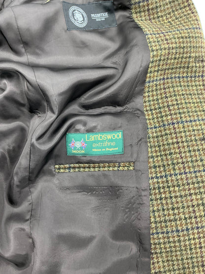 Vintage J. Press Men's Olive & Brown Tic-Weave Wool Tweed Sport Coat 44R