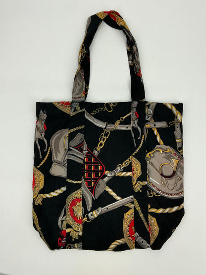 Equestrian Pattern Tote Bag