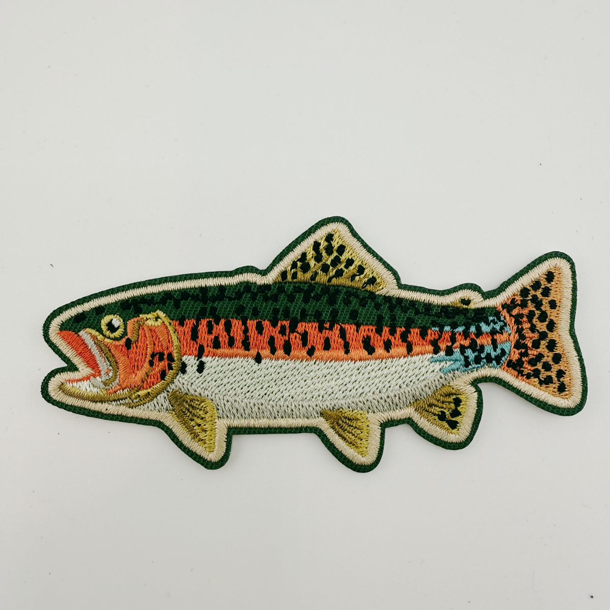 PREORDER - 4" Trout / Fish -  Embroidered Hat Patch