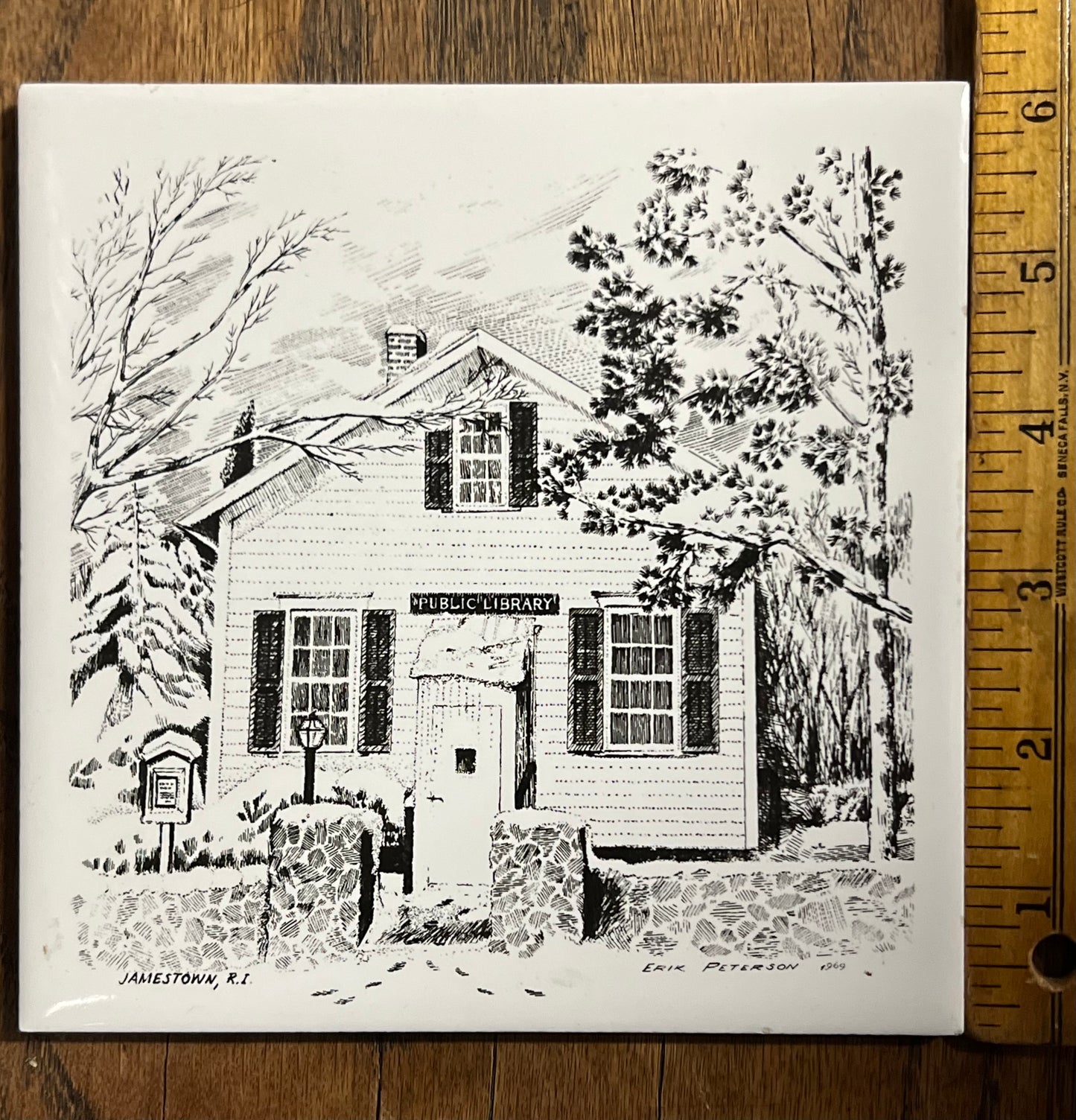 Jamestown Historical Society Tile - Public Library