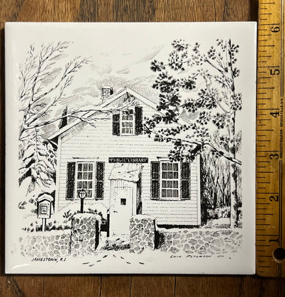 Jamestown Historical Society Tile - Public Library