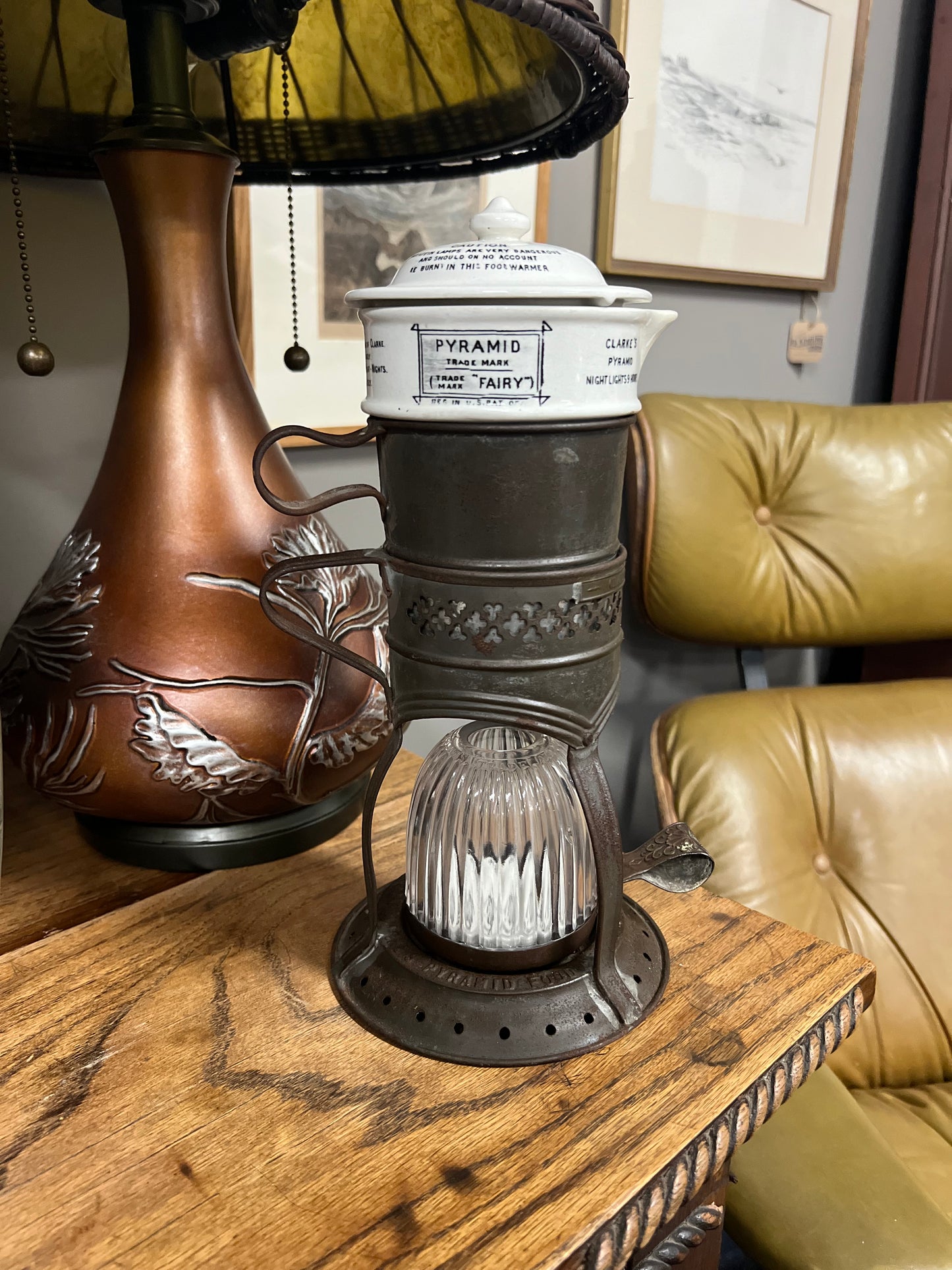 Rare Complete Sam Clarke's Pyramid Food Warmer - Fairy Lamp