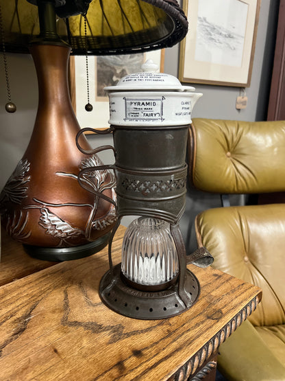 Rare Complete Sam Clarke's Pyramid Food Warmer - Fairy Lamp