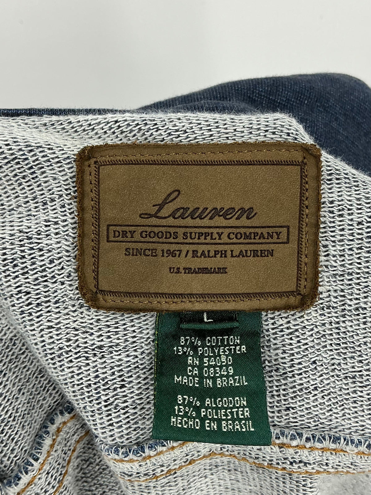 Vintage Lauren Ralph Lauren Denim Zip Up Jacket Large