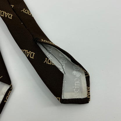 Vintage Cappuccino AOP “Daddy” Brown Tie