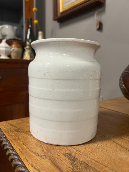 RAISINS - White Banded Kitchen Jar Canister with Lid