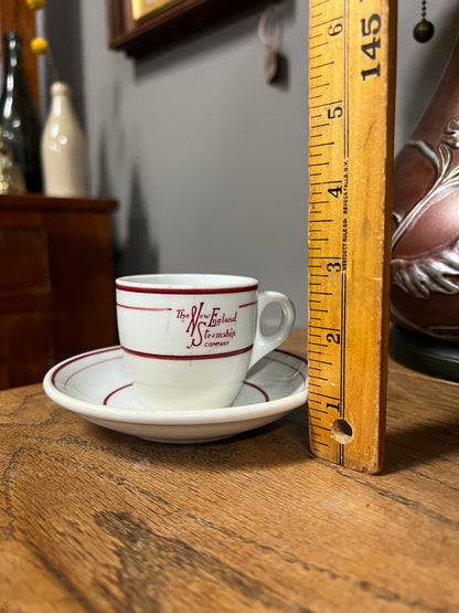 The New England Steamship Company Demitasse Cup and Saucer