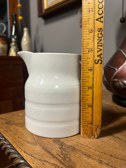 Lord Nelson White Ironstone Banded Dairy Jug