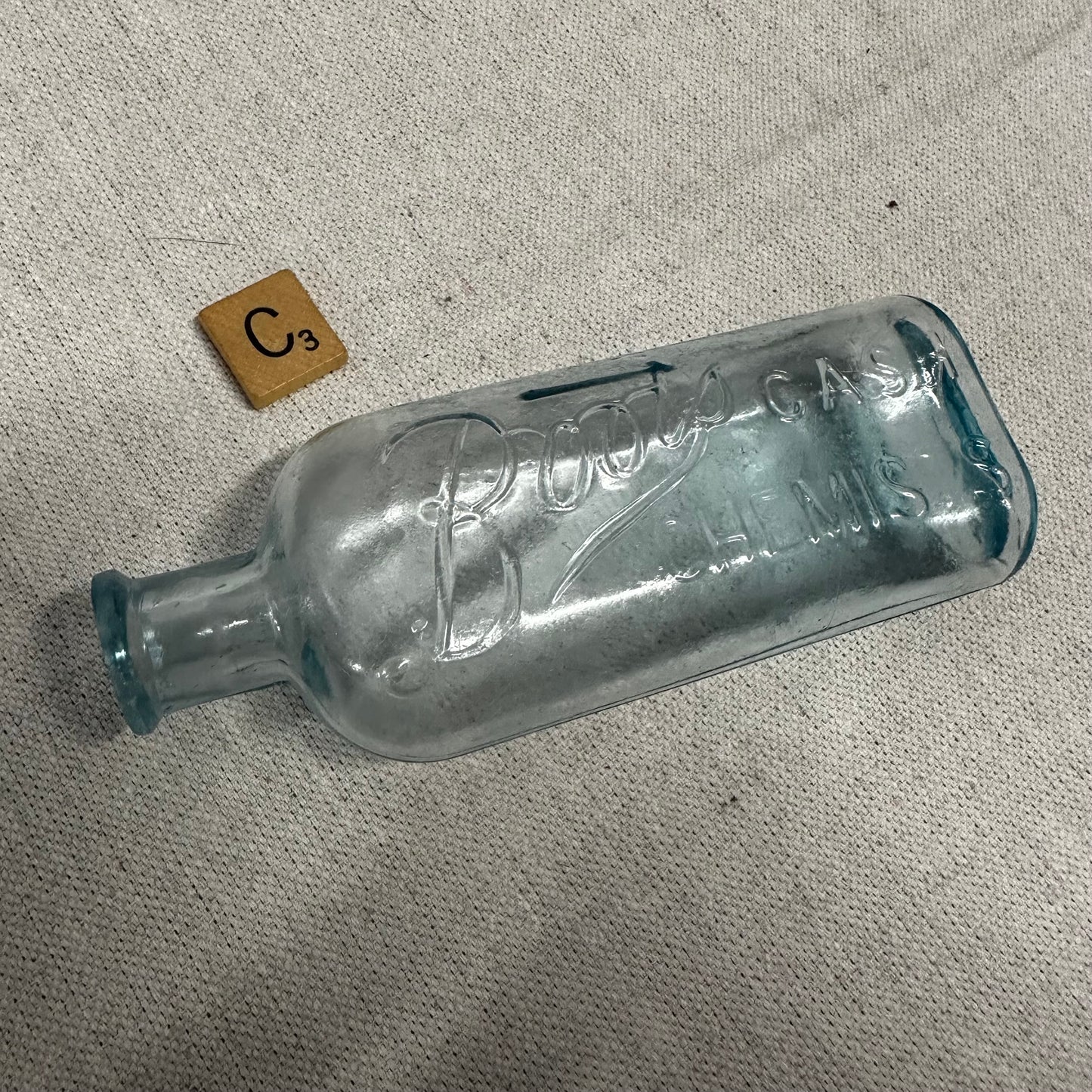 Boots Cash Chemist Bottles Aqua & Clear