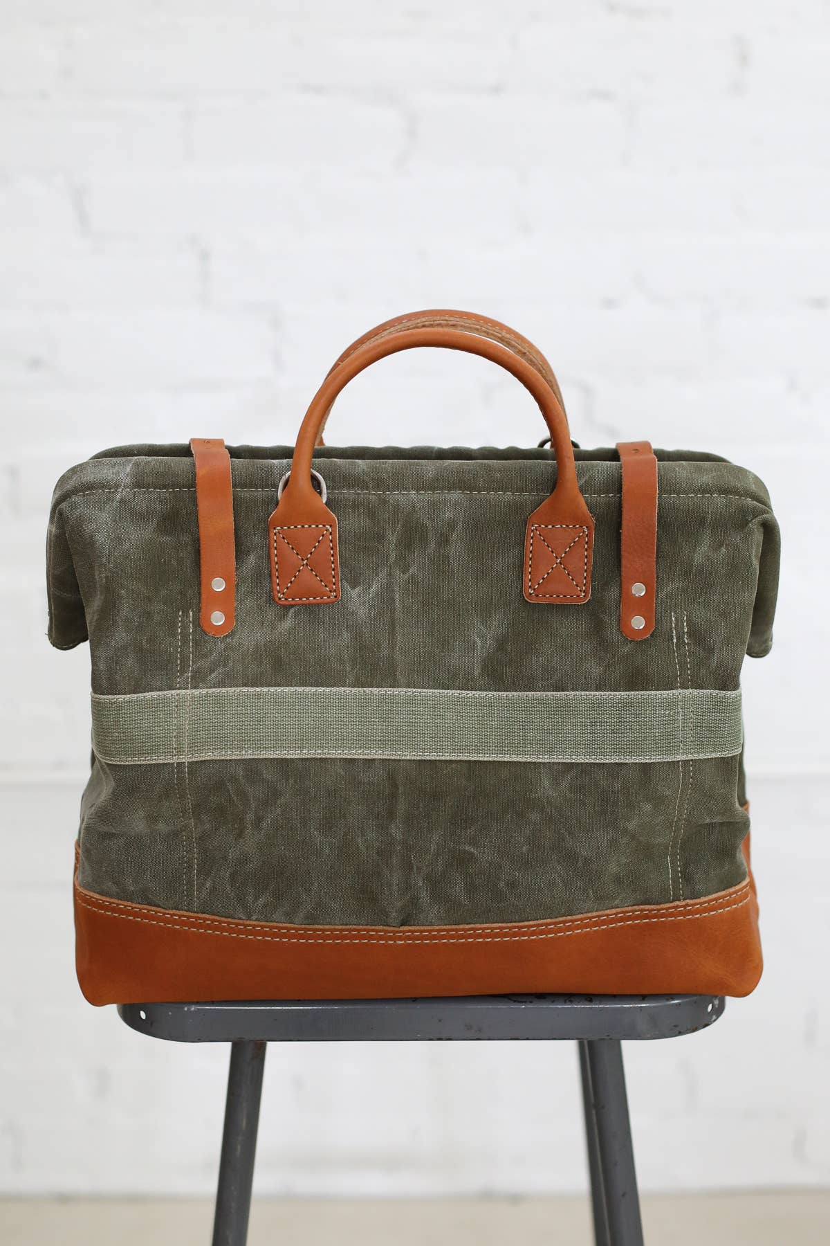 1940's era Salvaged Canvas Carryall