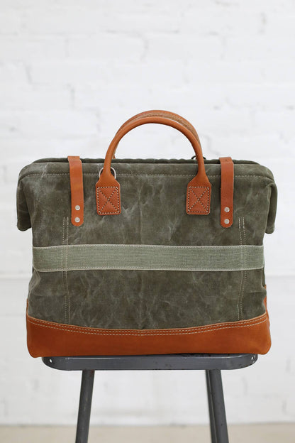 1940's era Salvaged Canvas Carryall