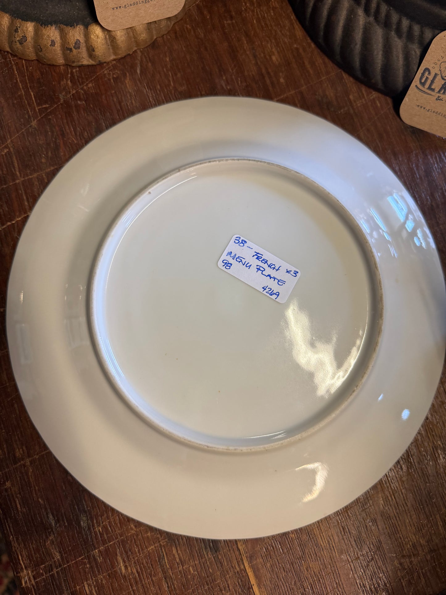French Brasserie Menu Plate