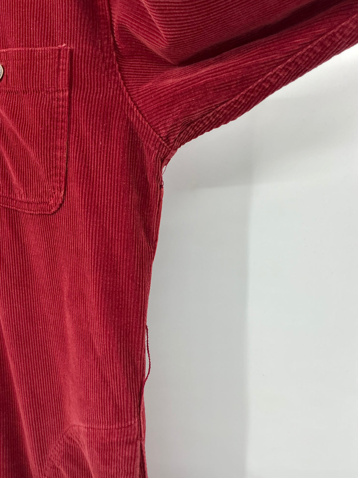 Vintage Ralph Lauren Red Corduroy Shirt Dress Size 8