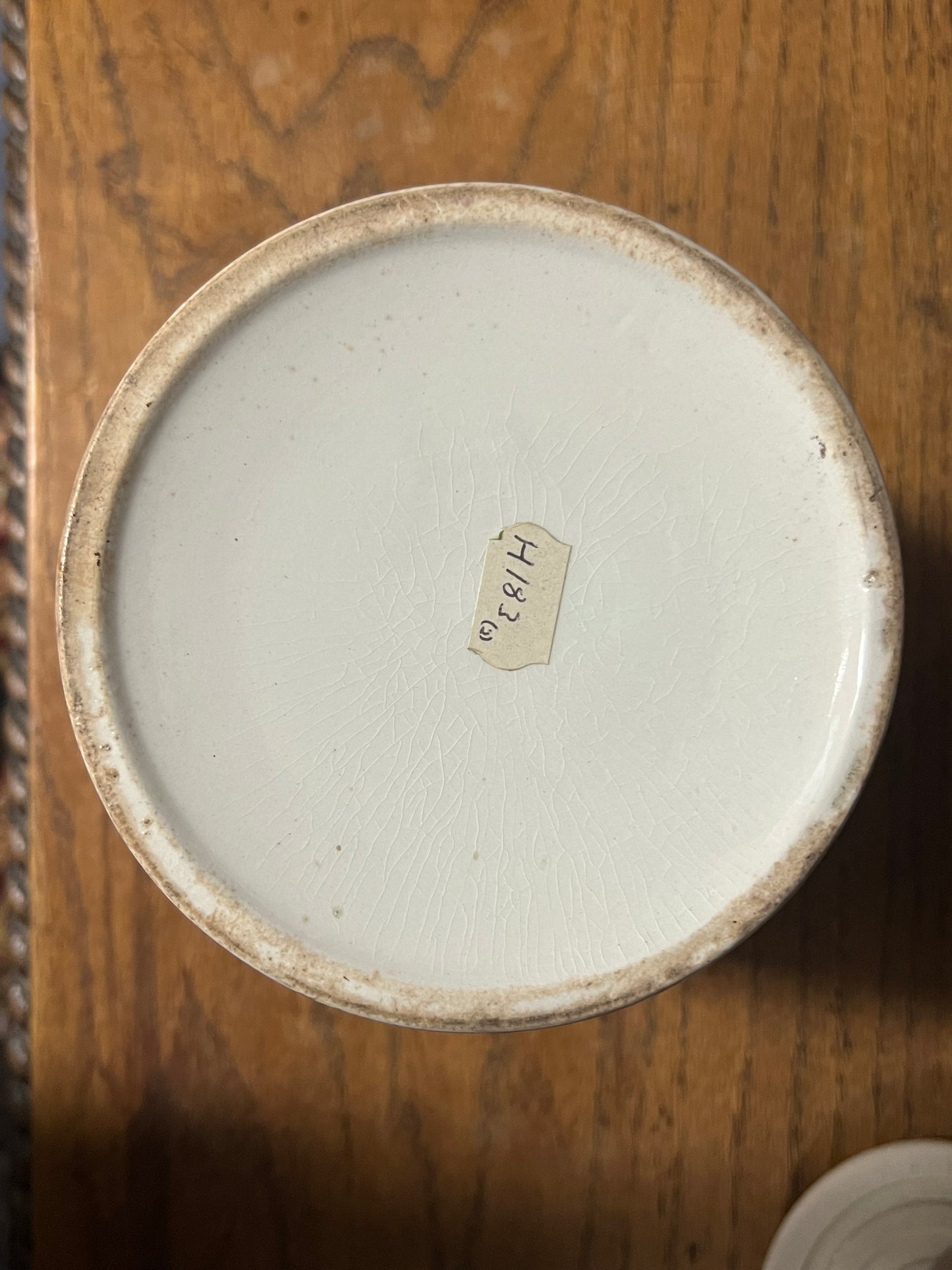 RAISINS - White Banded Kitchen Jar Canister with Lid