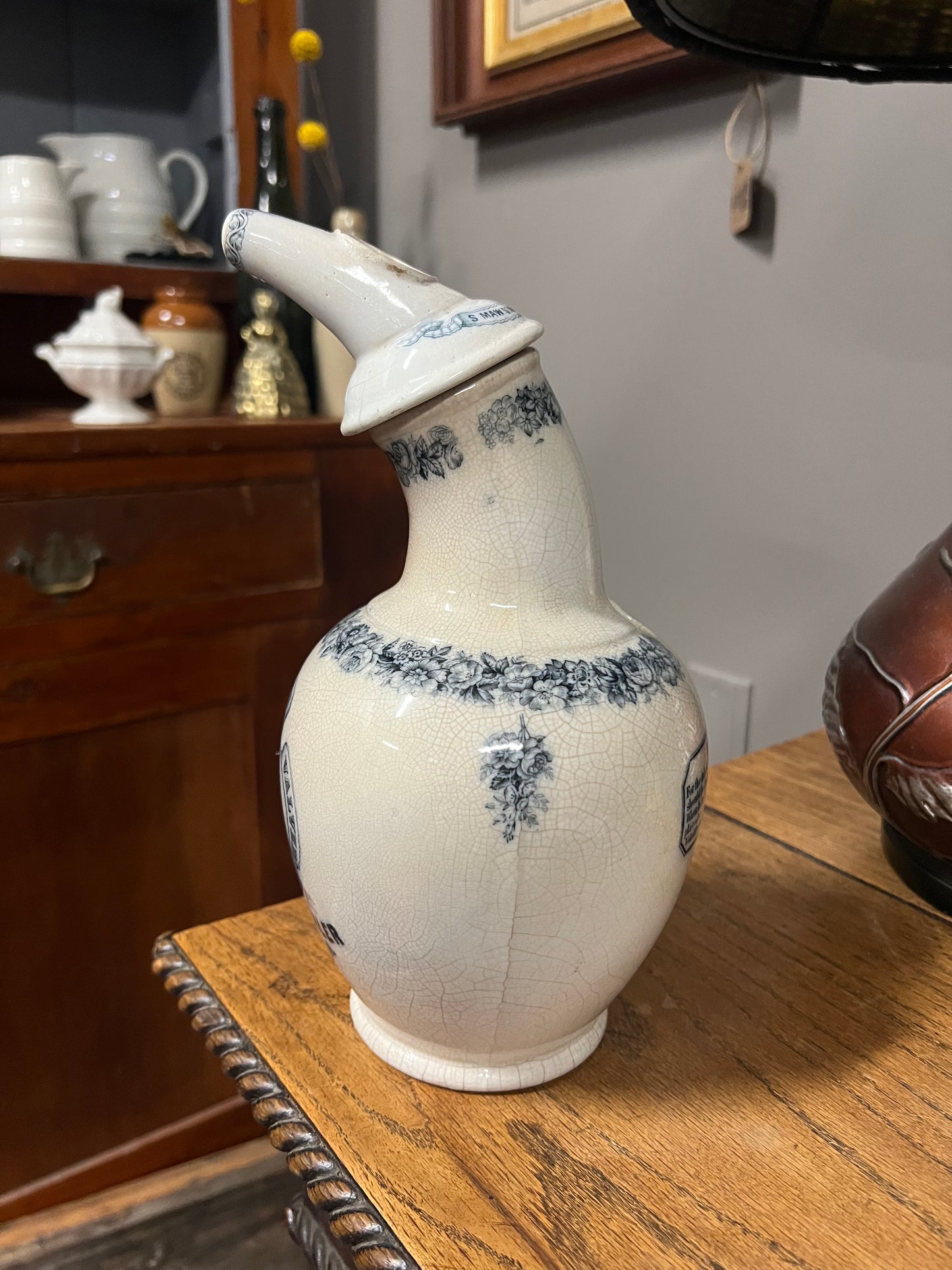 Maw's Double-Valved Earthenware Inhaler with Mouthpiece