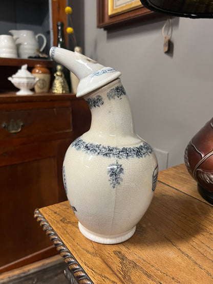 Maw's Double-Valved Earthenware Inhaler with Mouthpiece