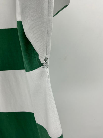 Lands' End  Striped Rugby Shirt - Green & White XL Tall