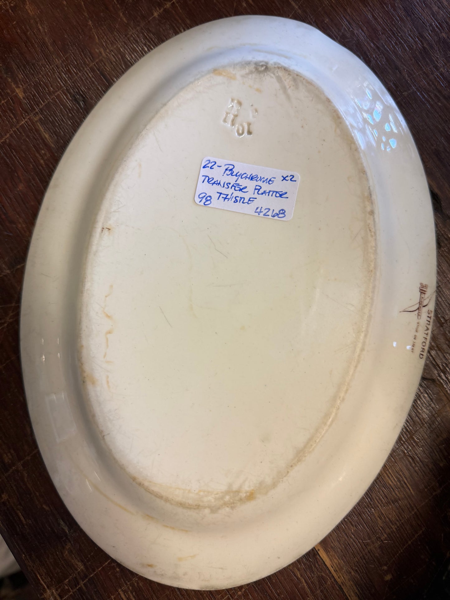 Stratford Pattern Polychrome Transfer Platter