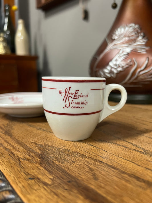 The New England Steamship Company Demitasse Cup and Saucer
