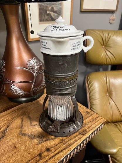 Rare Complete Sam Clarke's Pyramid Food Warmer - Fairy Lamp