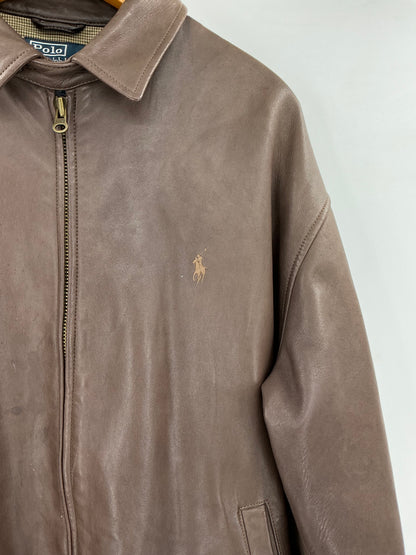 Vintage Polo Ralph Lauren Lambskin Leather Jacket Large