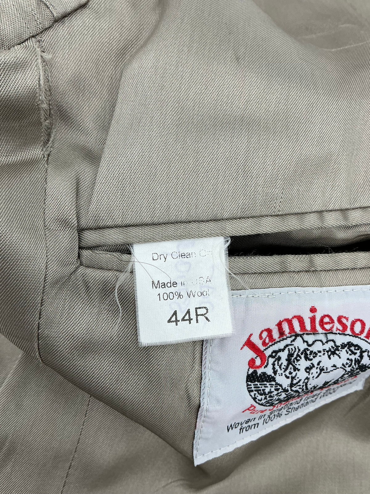 Vintage J. Press Jamieson's of Shetland Brown Herringbone Sport Coat 44R