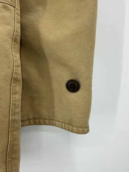 Vintage J.Crew Canvas Plaid-Lined Barn Jacket with Corduroy Collar XL