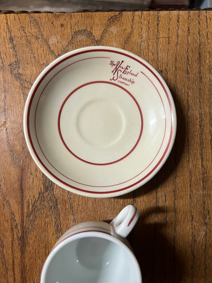 The New England Steamship Company Demitasse Cup and Saucer
