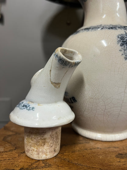 Maw's Double-Valved Earthenware Inhaler with Mouthpiece