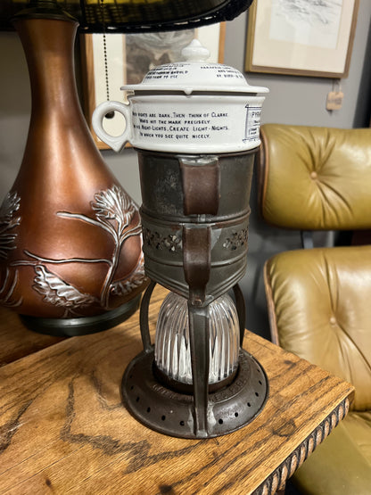 Rare Complete Sam Clarke's Pyramid Food Warmer - Fairy Lamp