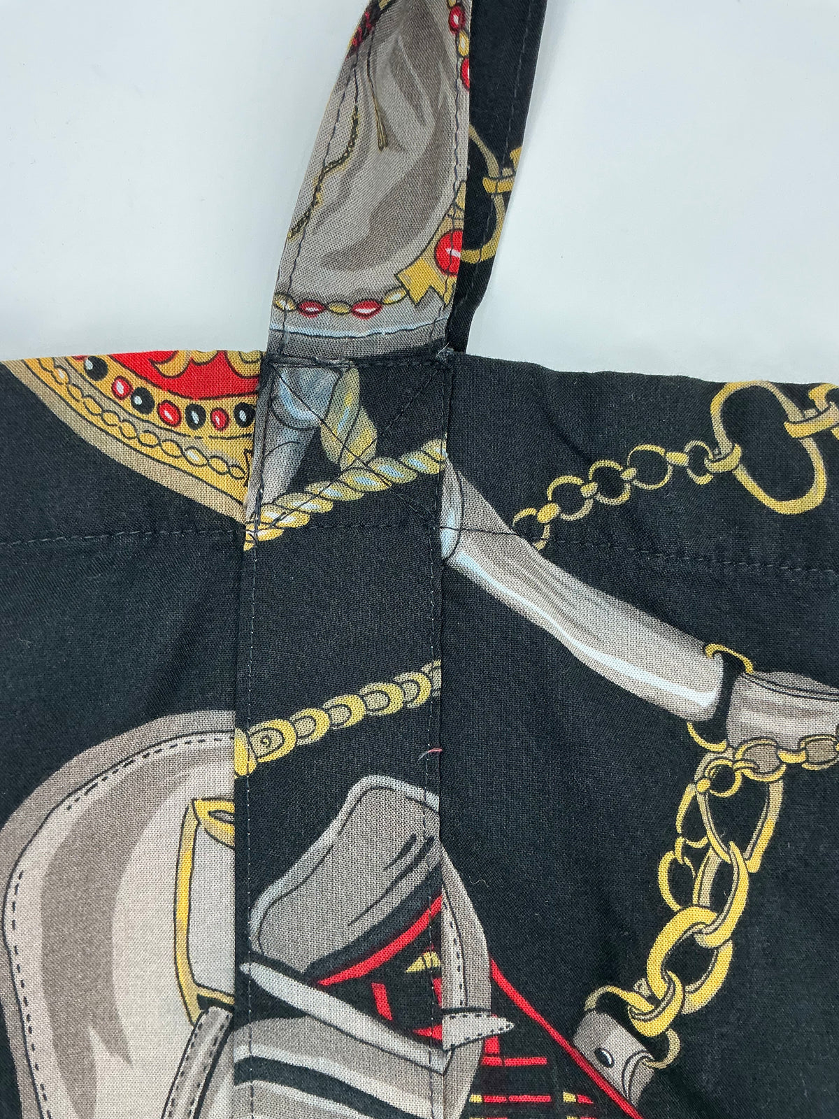 Equestrian Pattern Tote Bag
