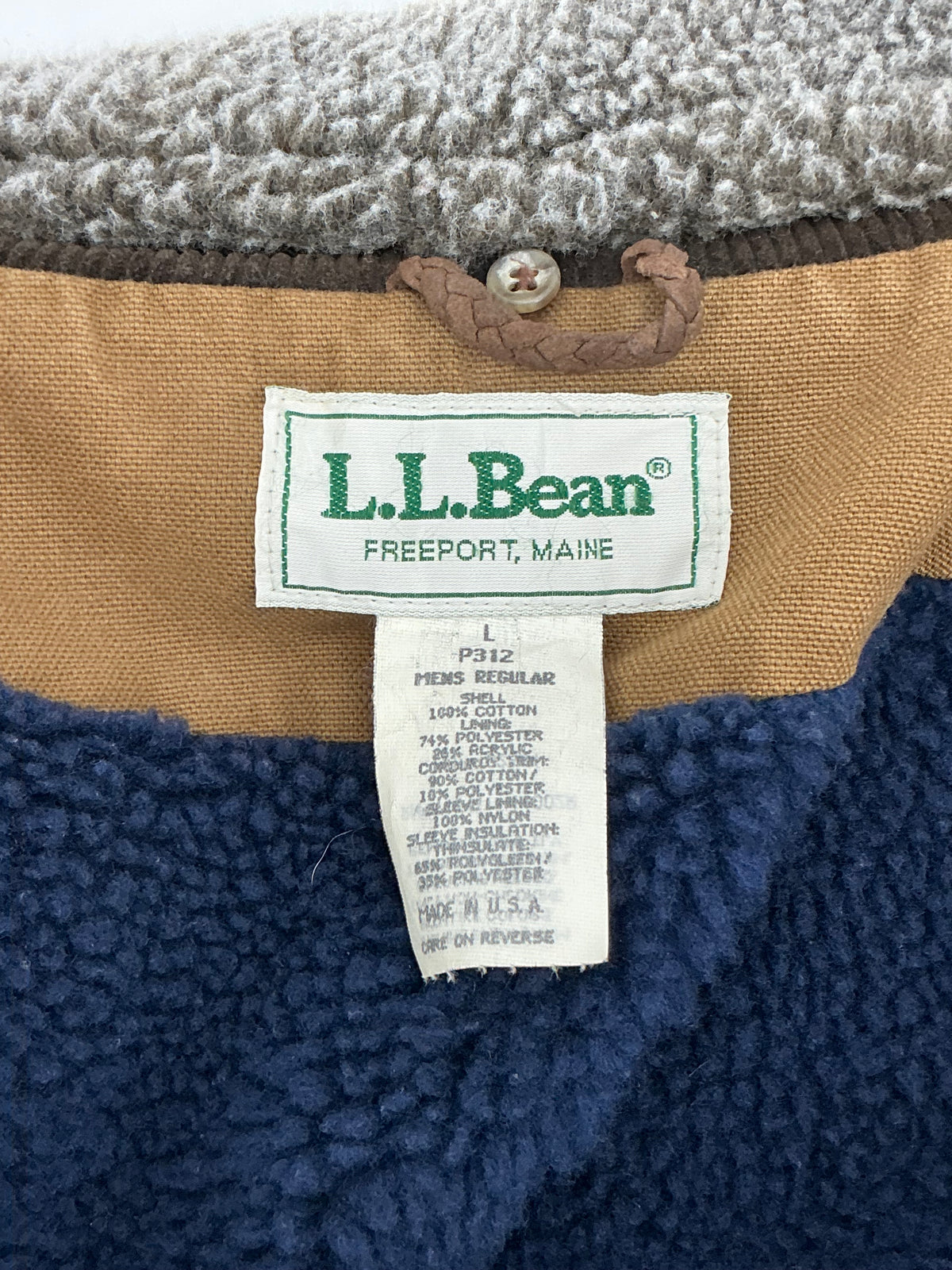 Vintage LL Bean Heavyweight Utility Field Jacket Barn Chore Coat Large