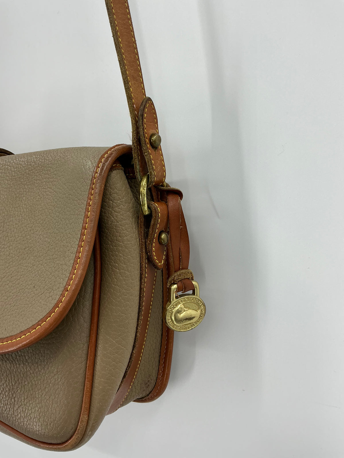 Vintage Dooney & Bourke Dark Leather Crossbody Bag