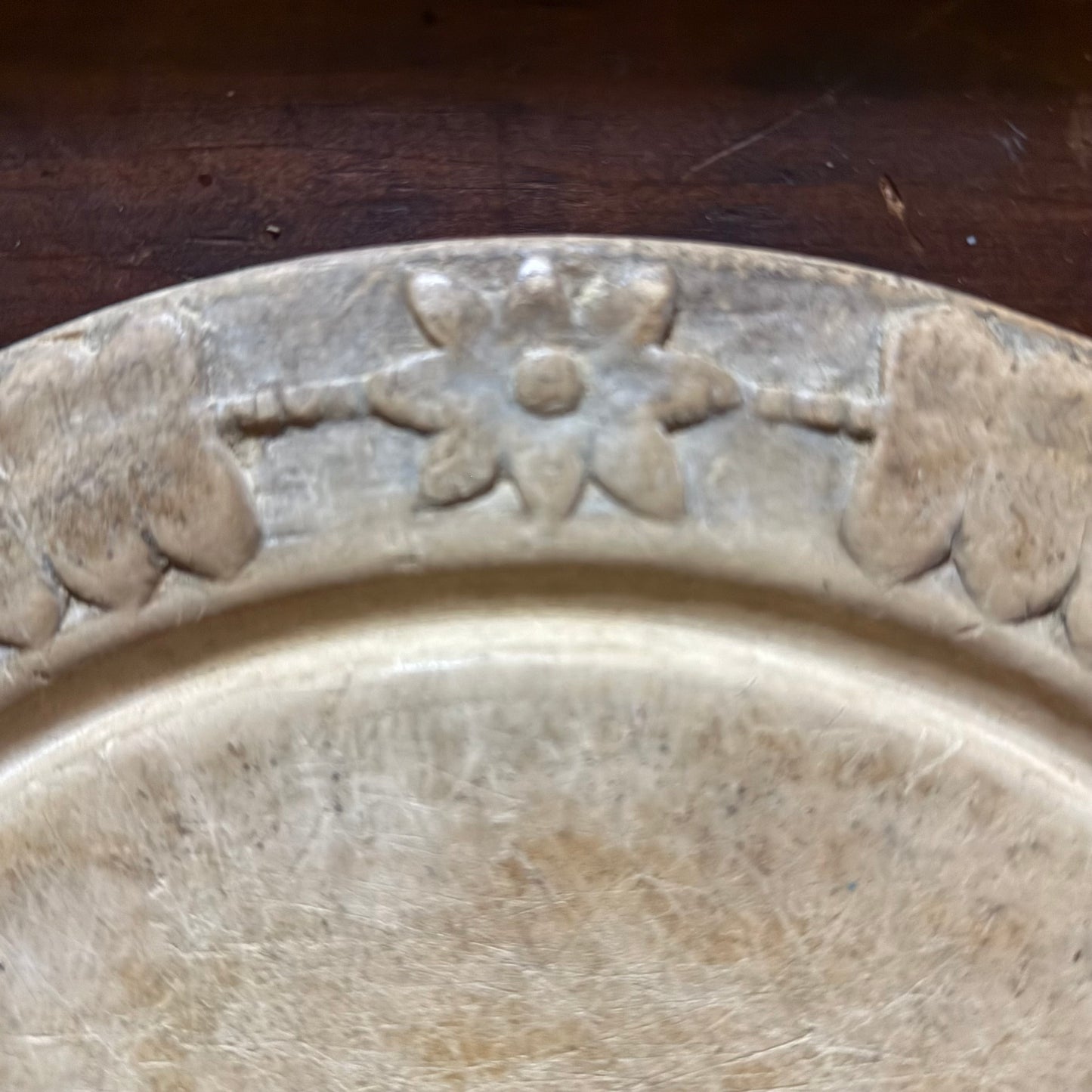 Flower Wheat Border Carved Wooden Breadboard