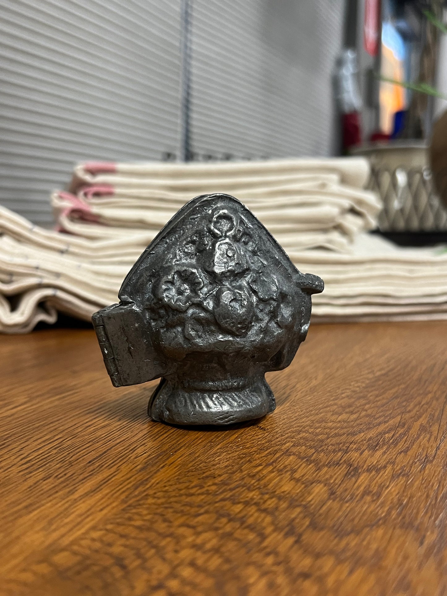 Pewter Ice Cream Mold - Flower Basket