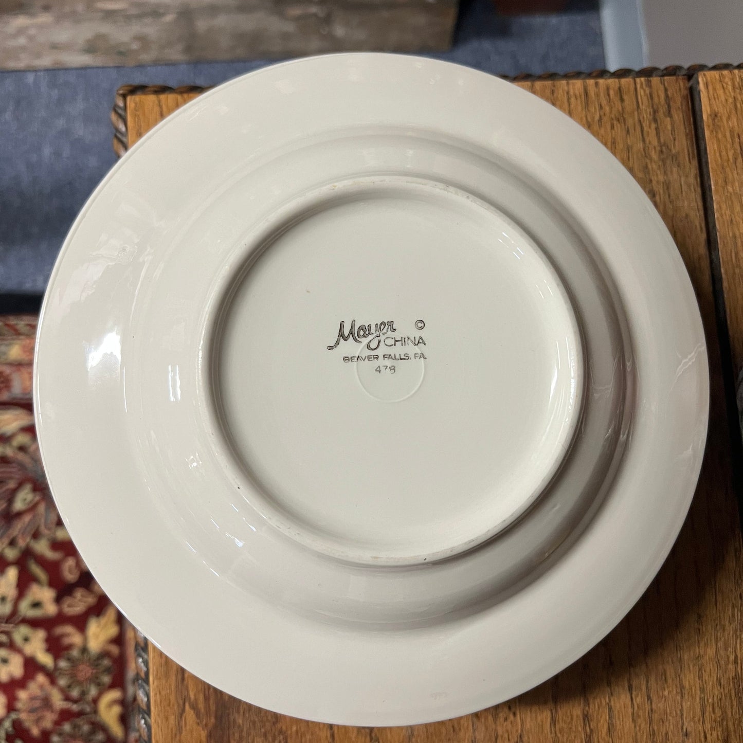 New York Yacht Club Rim Soup Bowl with NYYC Burgee
