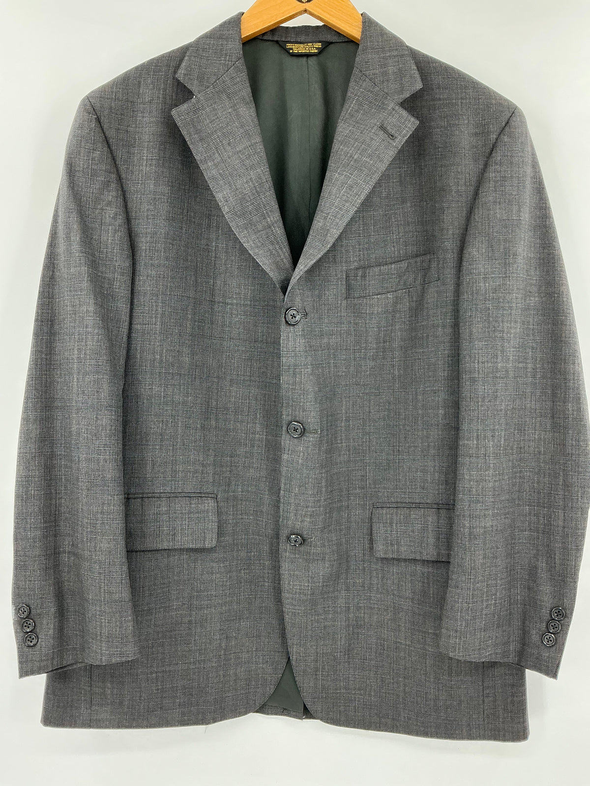 J. Press Presstiege 3-Button Grey Sport Coat 44R