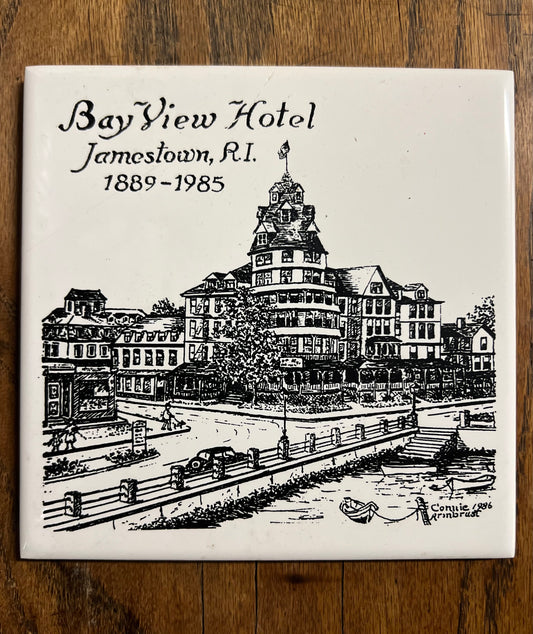 Jamestown Historical Society Tile - Bay View Hotel 1889-1985