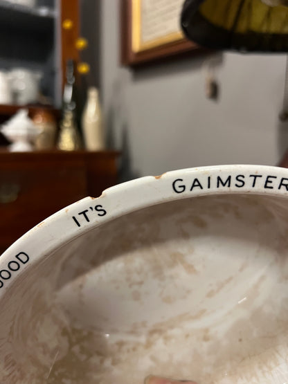 Gaimsters Advertising Bowl - Stained