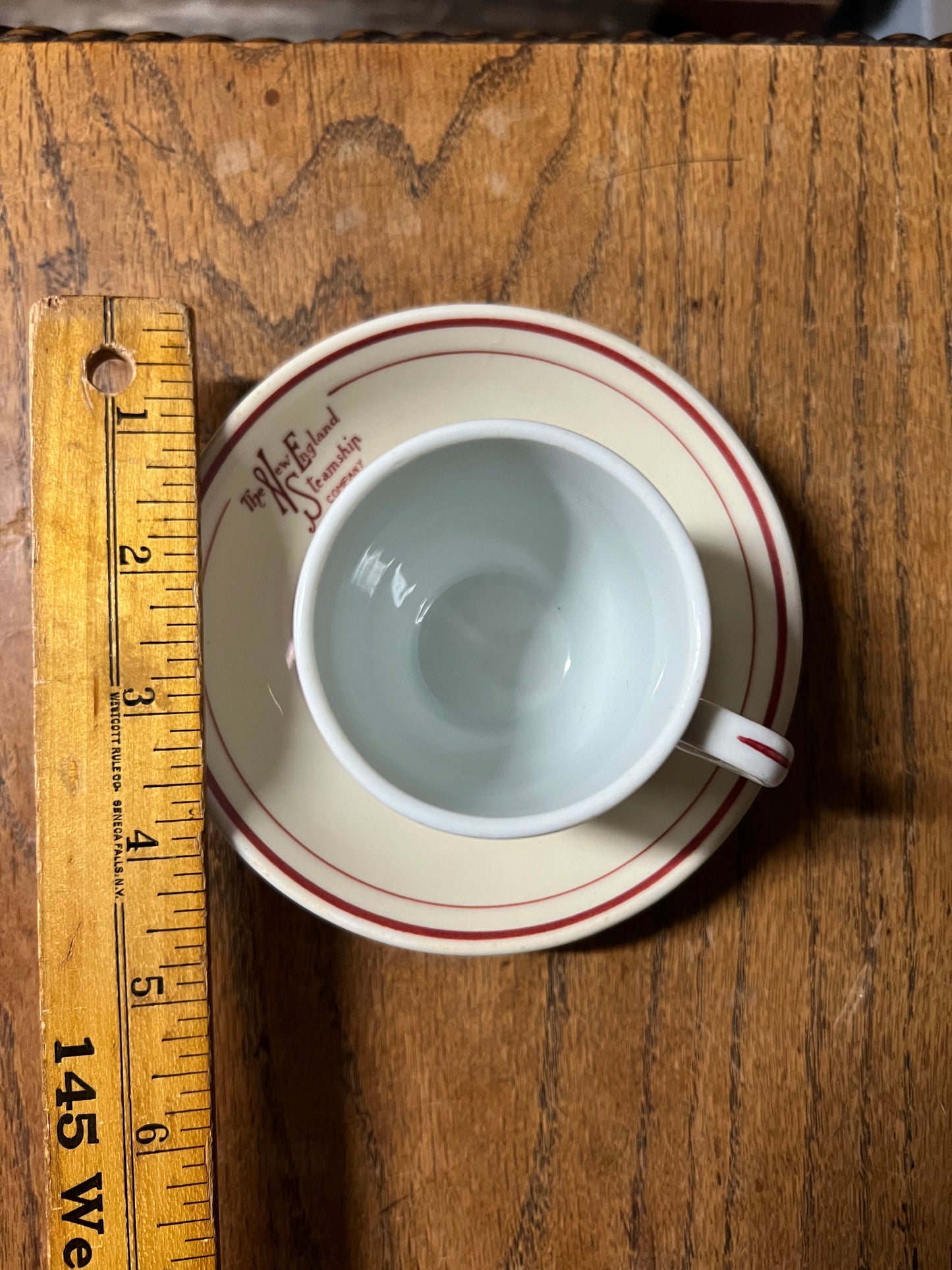 The New England Steamship Company Demitasse Cup and Saucer