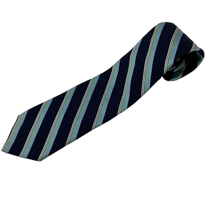 NWT Brooks Brothers BB#1 Rep Stripe Silk Tie - Navy & Light Blue Striped