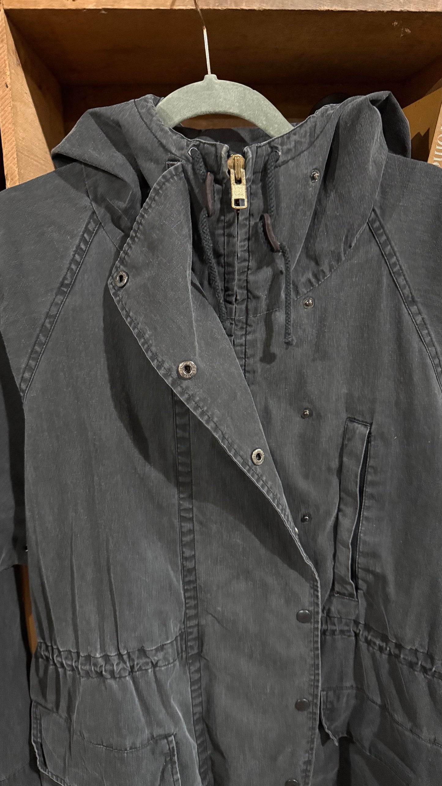 Polo Ralph Lauren Black Cotton Hooded Jacket Medium