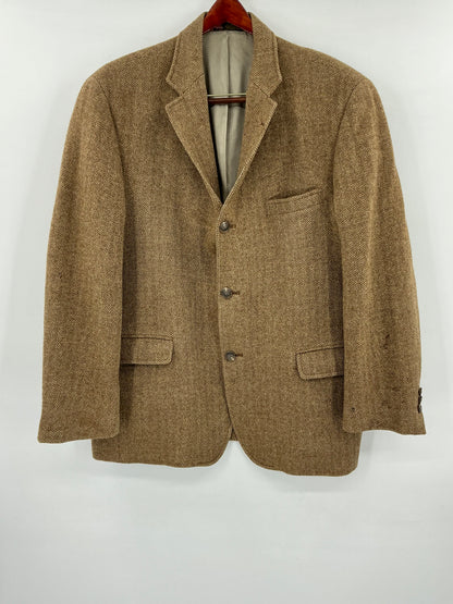 Vintage J. Press Jamieson's of Shetland Brown Herringbone Sport Coat 44R