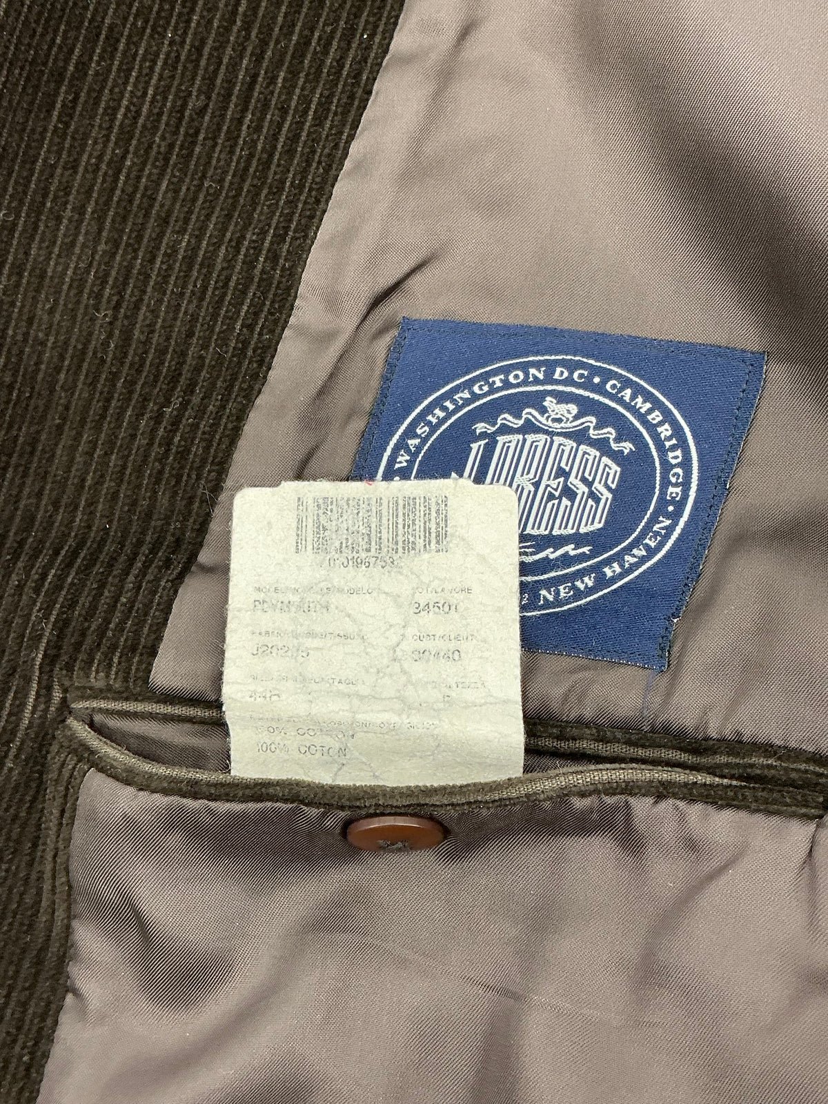 Vintage J. Press Chocolate Brown Brisbane Moss Chapman Group Sack Jacket 44R