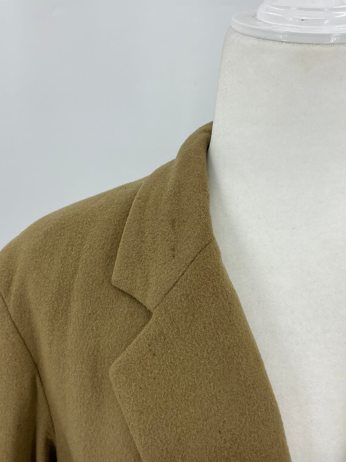 Vintage 90s J.Crew Camel Wool Cashmere Blend Single Button Blazer Jacket 12